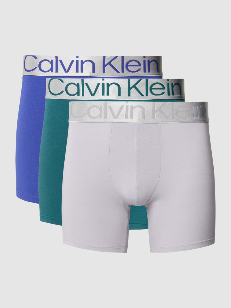 Trunks mit Label-Bund im 3er-Pack in royalblau