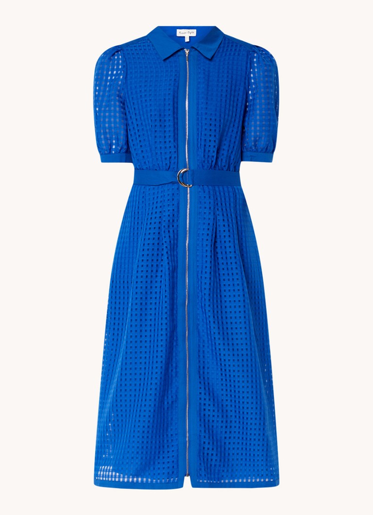 Vestido midi Carey de Phase Eight con mangas abullonadas y bolsillos laterales.