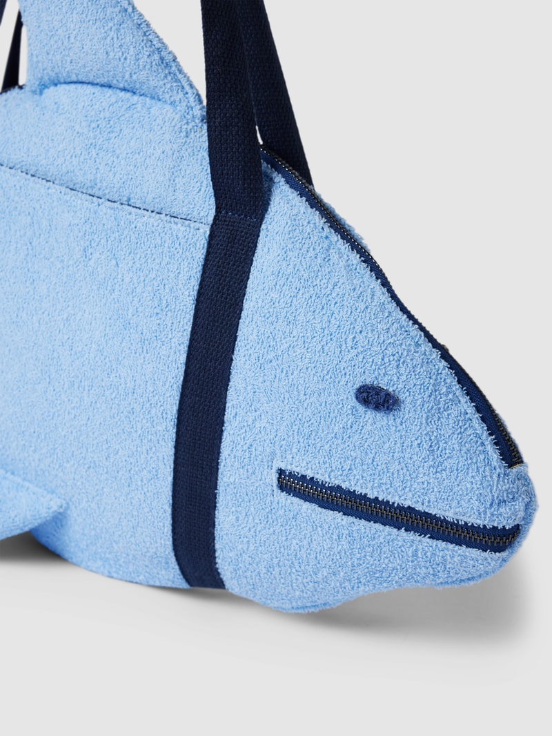 Rucksack aus Frottee mit Zier-Applikationen Modell 'TERRY' in blau