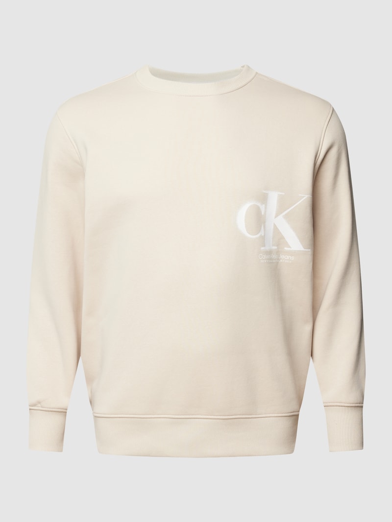 PLUS SIZE Sweatshirt mit Label-Print in beige