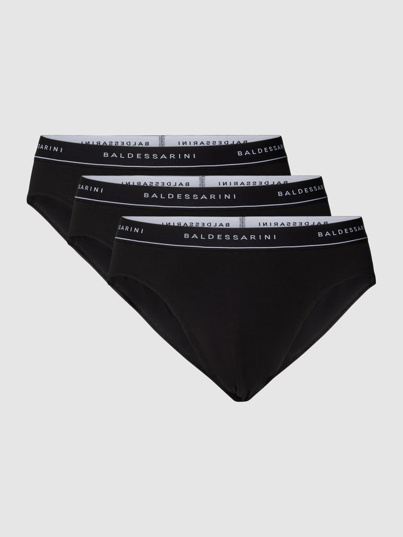 Slip mit Logo-Bund in schwarz
