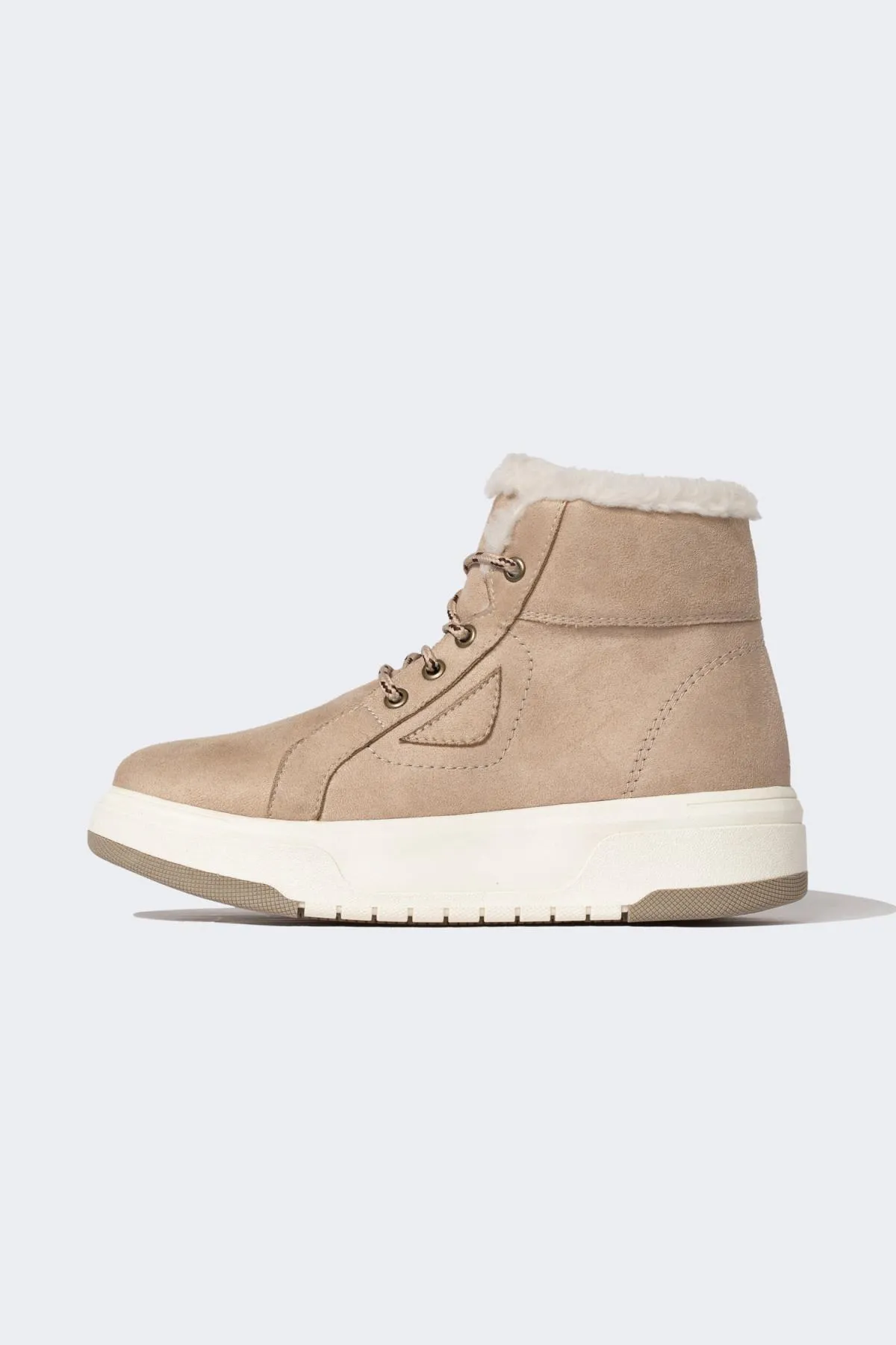 DeFacto  Damen-Winterstiefel aus Kunstleder mit dicker Sohle