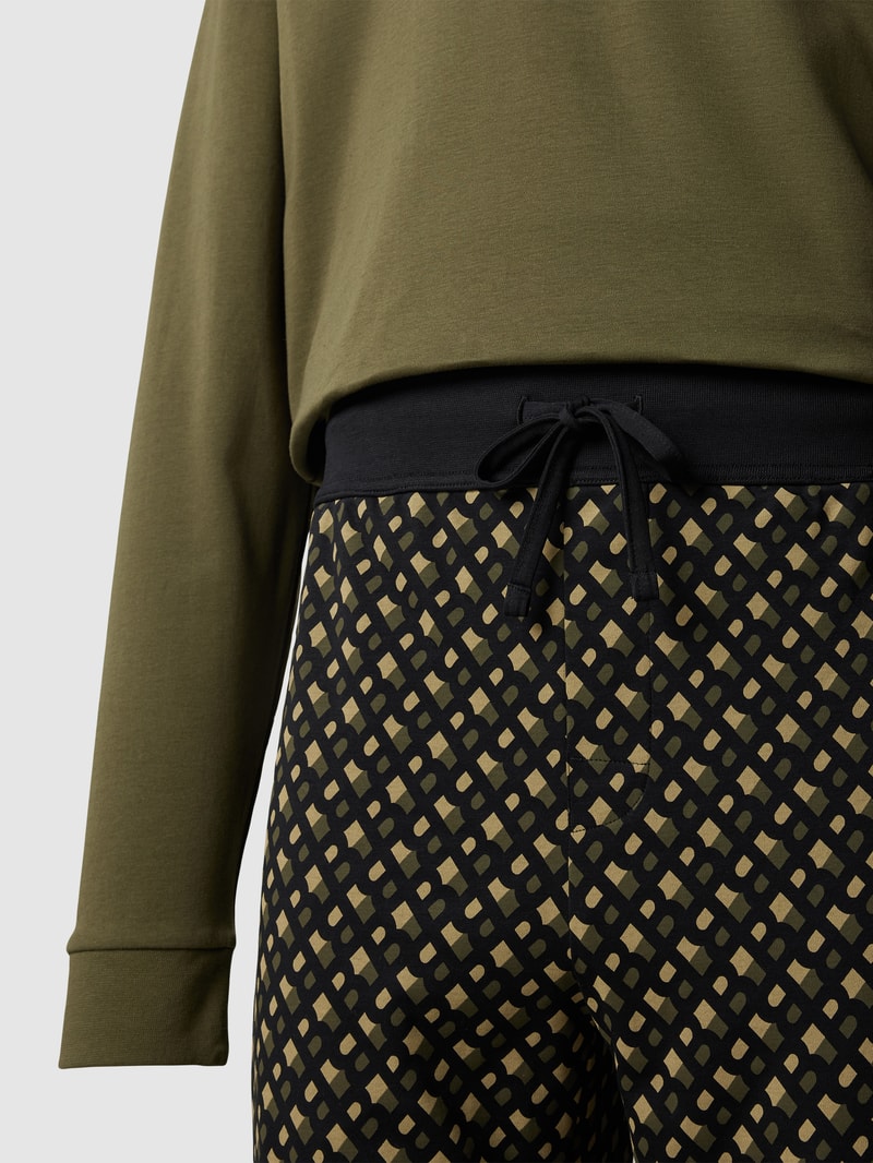 Pyjama mit Label-Print in khaki