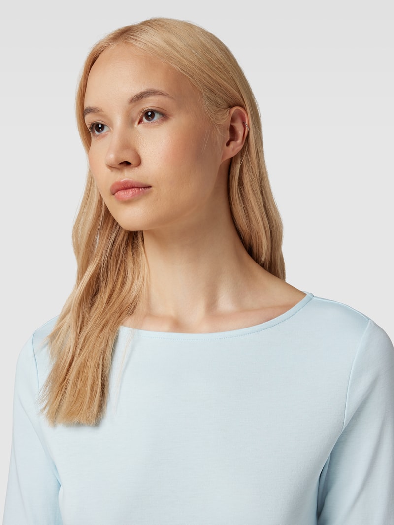 Longsleeve mit U-Boot-Ausschnitt in hellblau