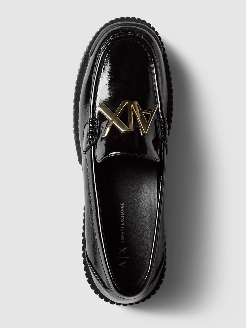 Penny-Loafer mit Logo-Applikation Modell 'EDDIE' in schwarz