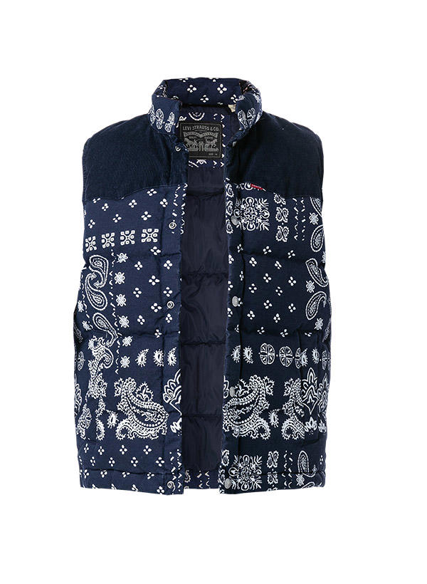 Levi's®, Daunenweste, Baumwolle, indigo gemustert