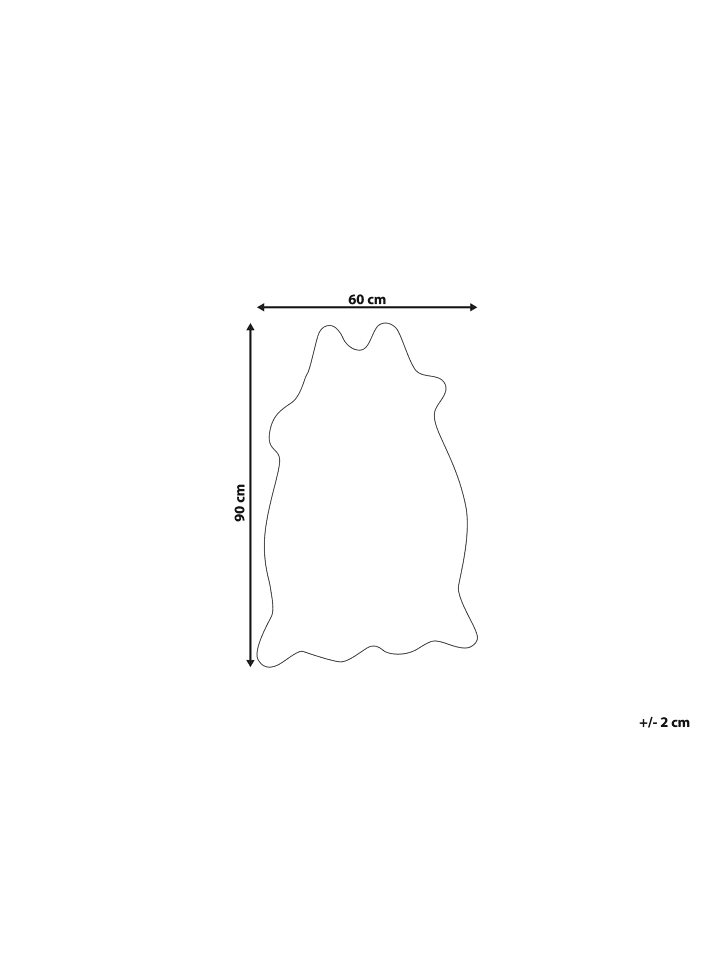 Beliani Schaffell NAMBUNG in Schwarz/Weiß - (W) 60 x (H) 0.5 x (L) 90 cm günstig kaufen onesize