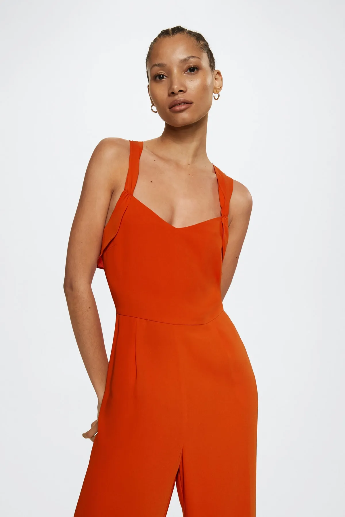 MANGO  Jumpsuit - Orange - Regular Fit