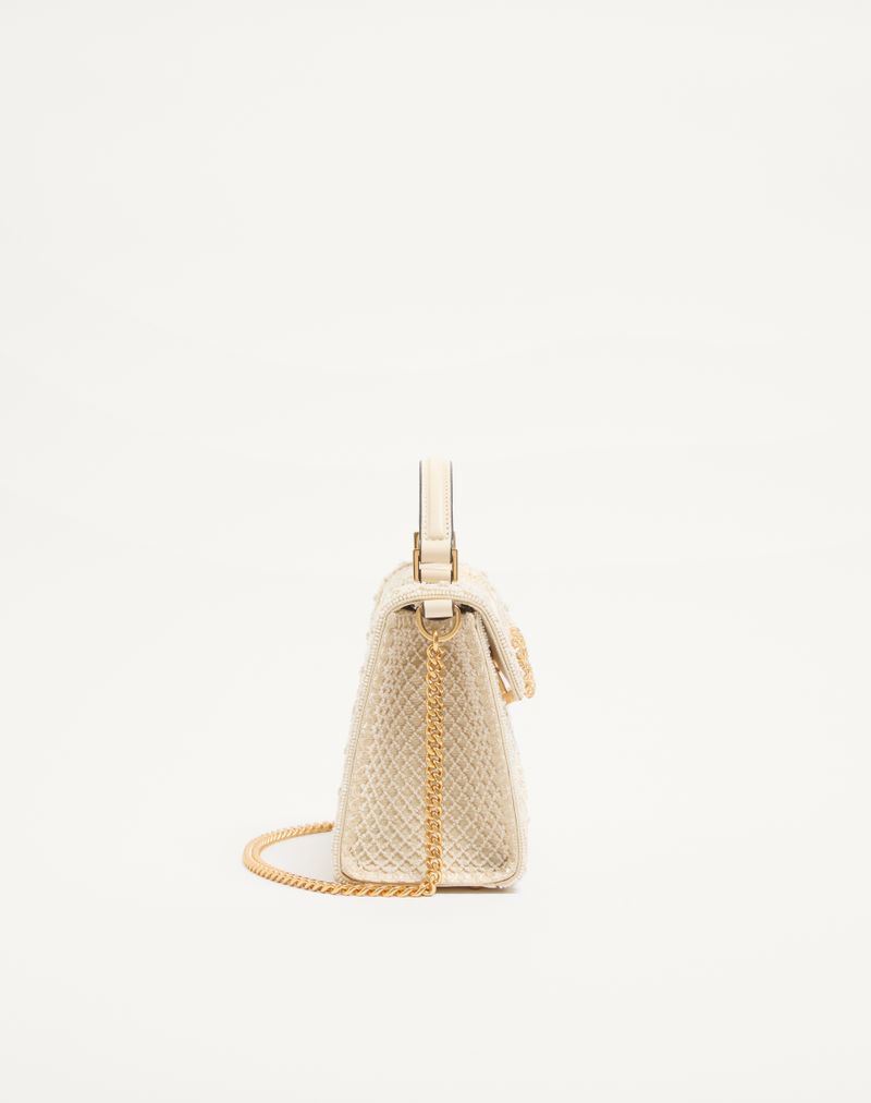 Bolsa Valentino Garavani Vsling Mini Bordada com Logotipo de Joias