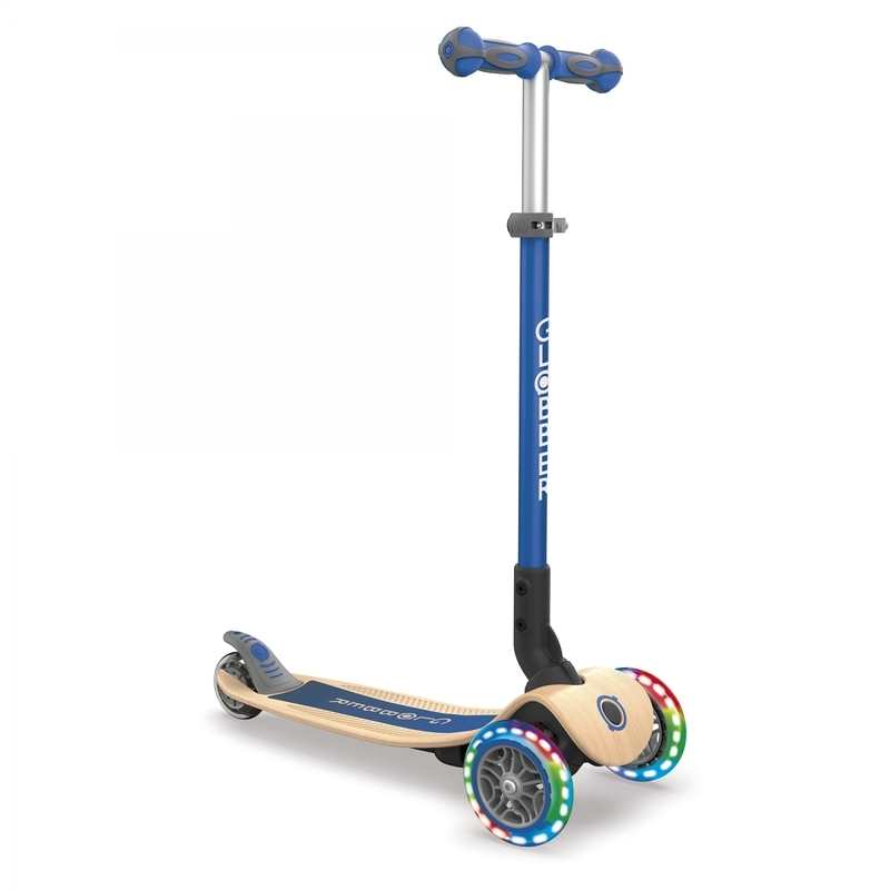 Trottinette PRIMO FOLDABLE WOOD LIGHTS 3 roues pliable en bois