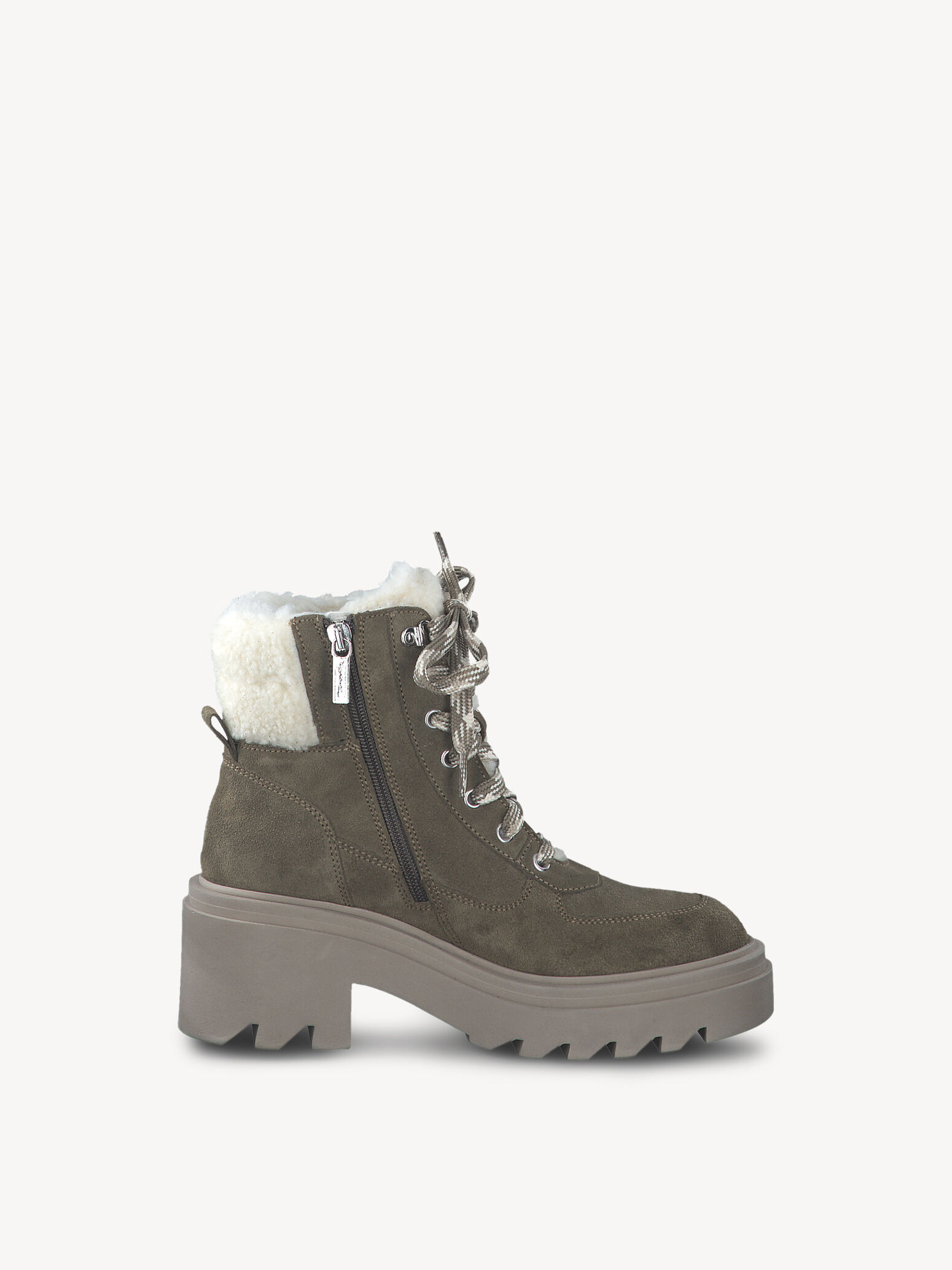 Bottine en cuir - vert doublure chaude