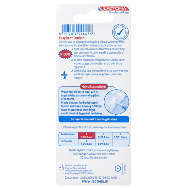 Lactona Easydent A 2.5/5.0 mm Ragers 8 kpl