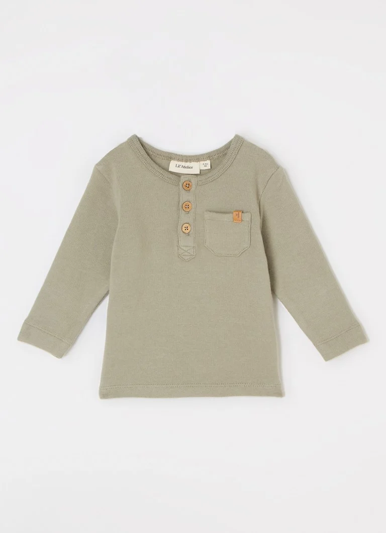 Tricou cu mânecă lungă din bumbac organic Lil' Atelier NBMThoro
