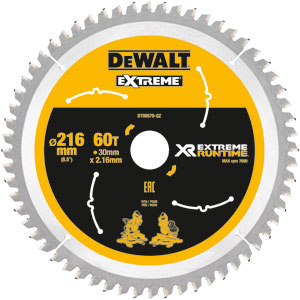 DeWalt DT99573-QZ XR körfűrészlap 250 x 30 mm 60 fogú CSB tartozékok