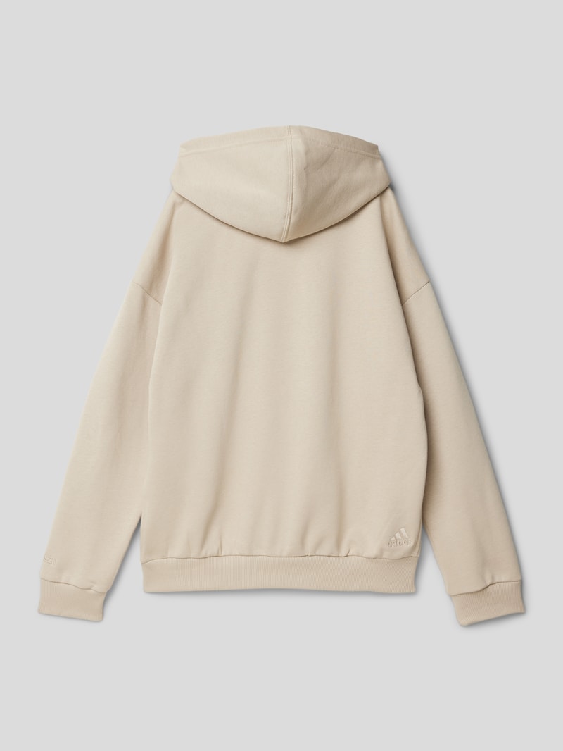 Hoodie mit Label-Print in beige
