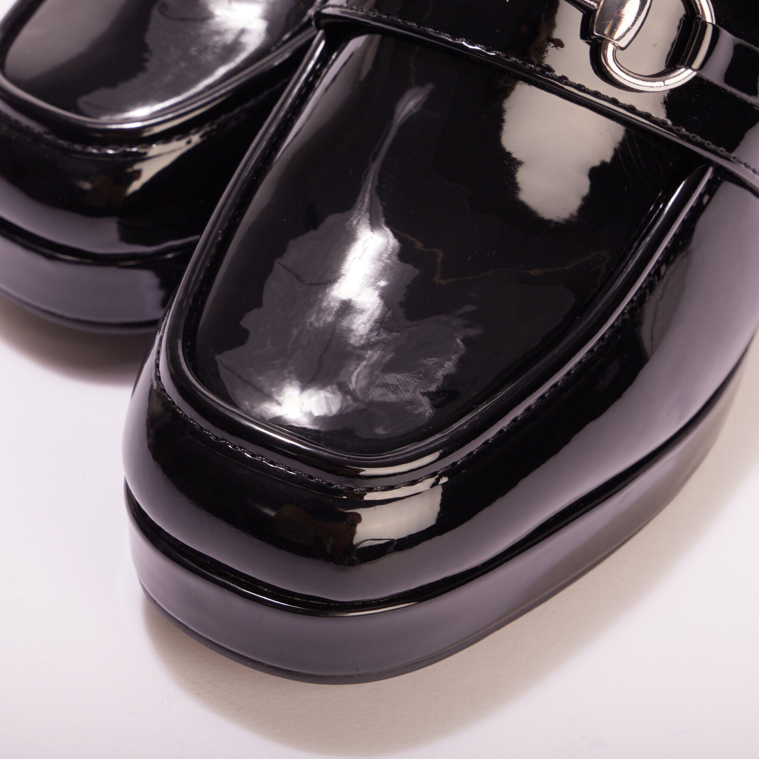 Mocassins vernis à talons noir femme | Cache Cache