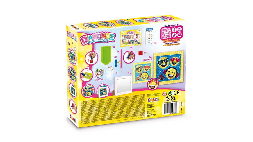 CRAZE DIAMONDZ CRSYTAL PAINTING Starter Set Funny Faces