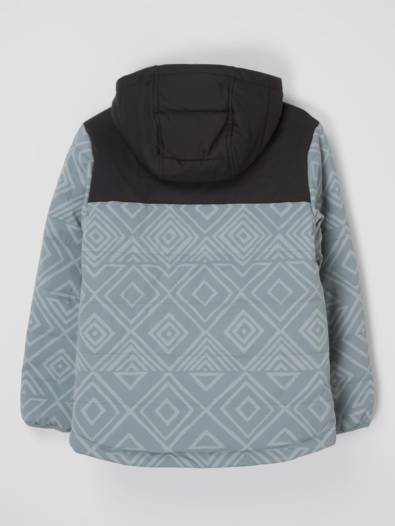 Steppjacke mit Kapuze in hellblau
