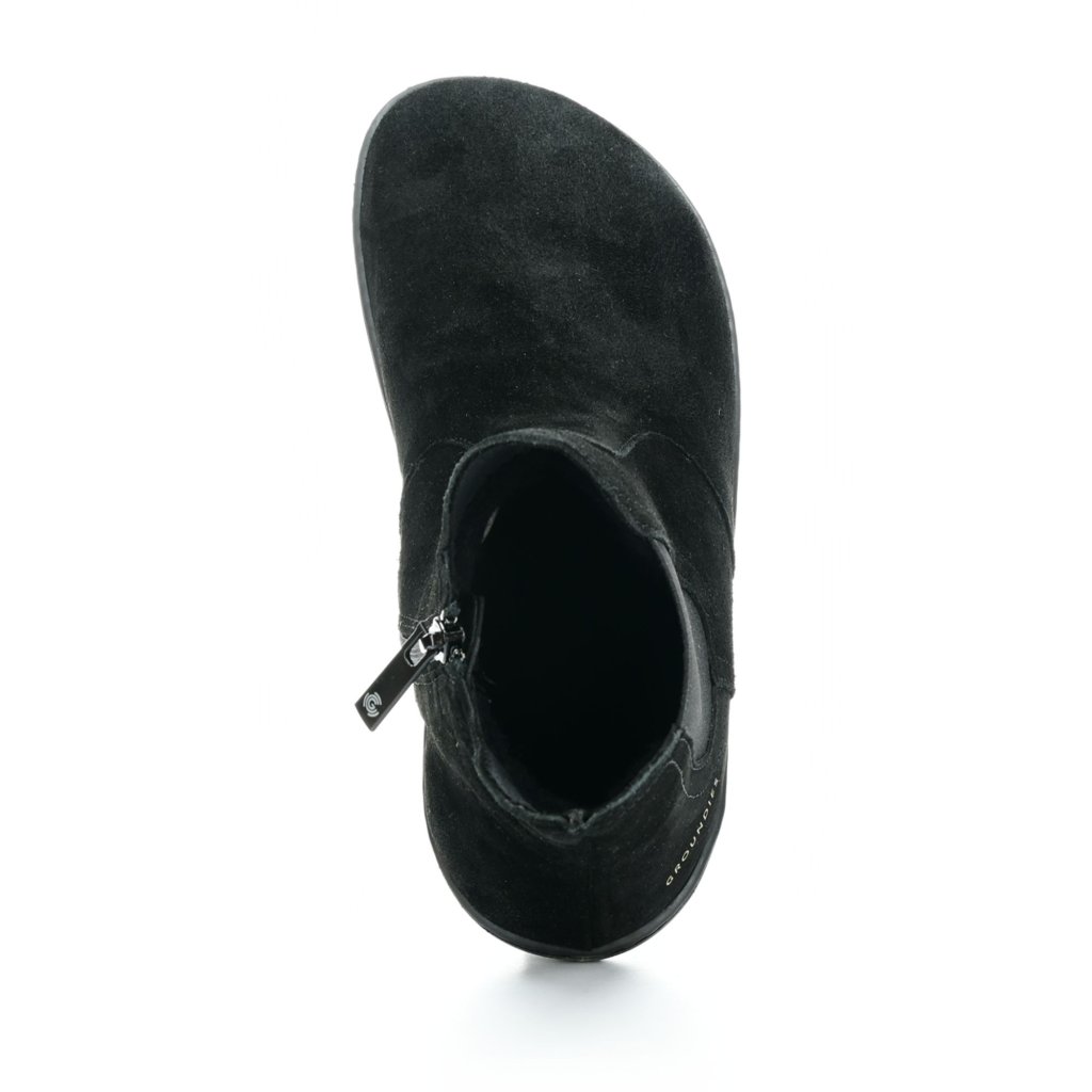 Groundies Camden Mid Black Barefoot  schwarze Chelsea-Barfußschuhe