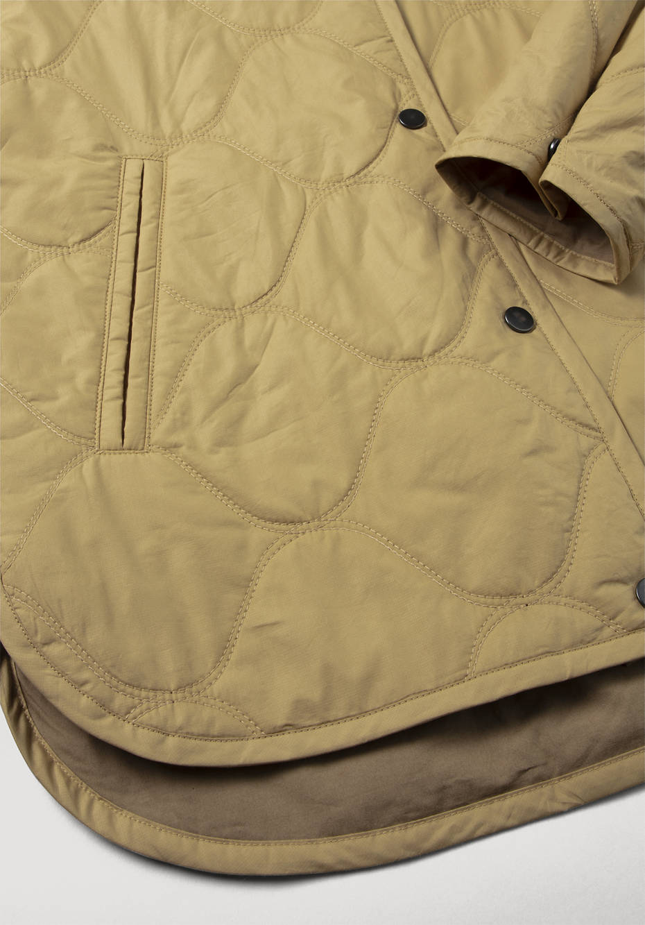 Steppjacke Nature Shell aus Bio-Baumwolle mit Woll-Wattierung