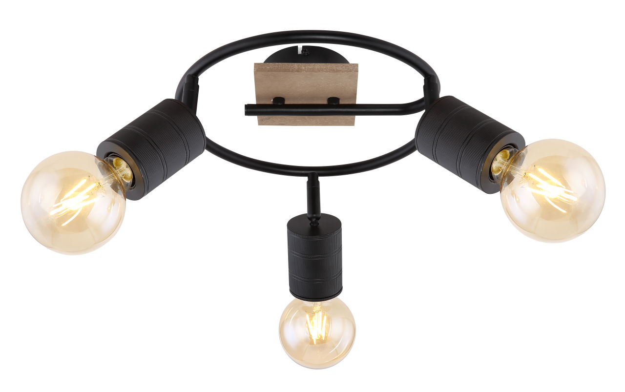 Globo Lighting - JOSELLA - Strahler Holz dunkelbraun, 3x E27