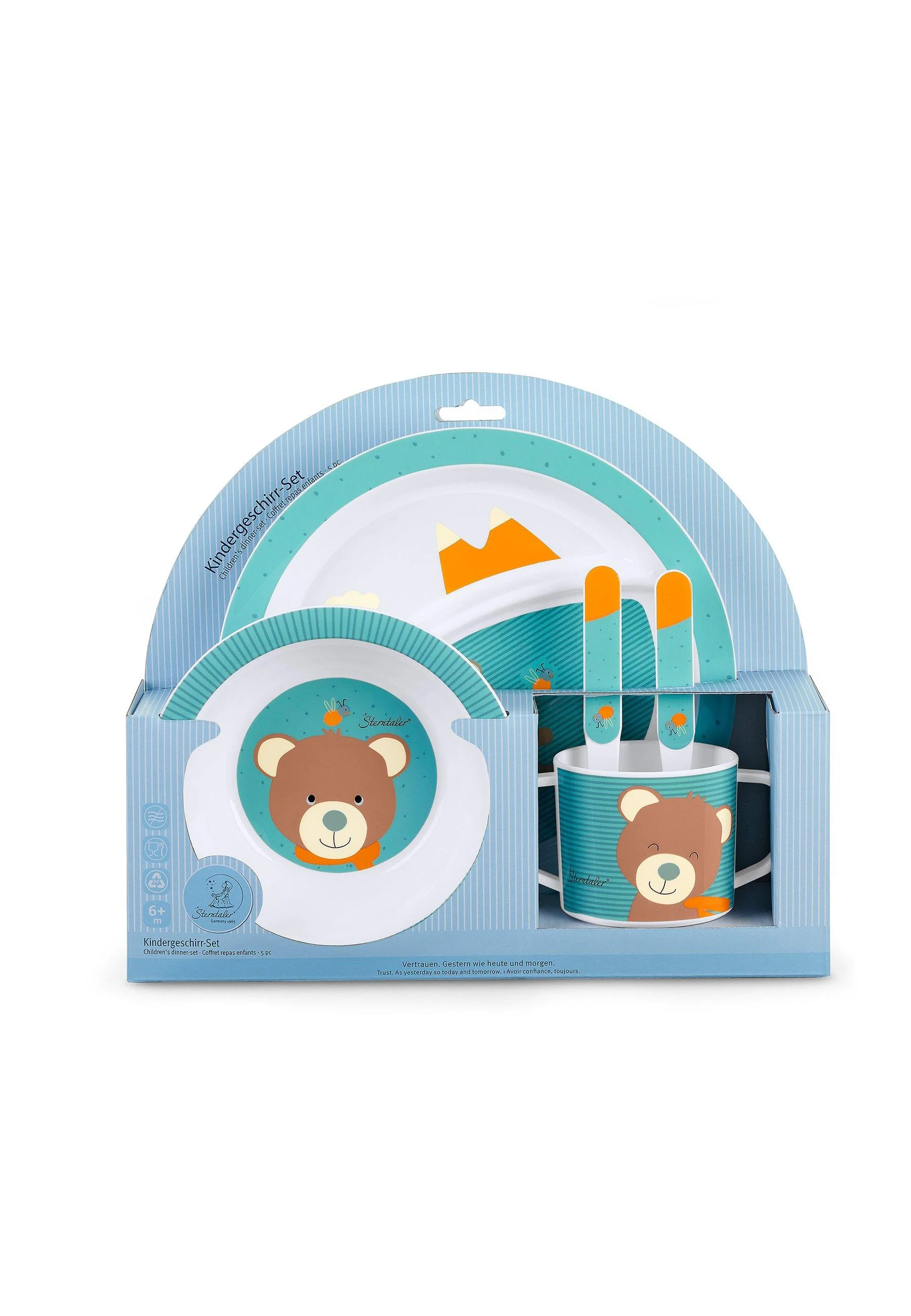 Kindergeschirr-Set Bär Ben in Grün