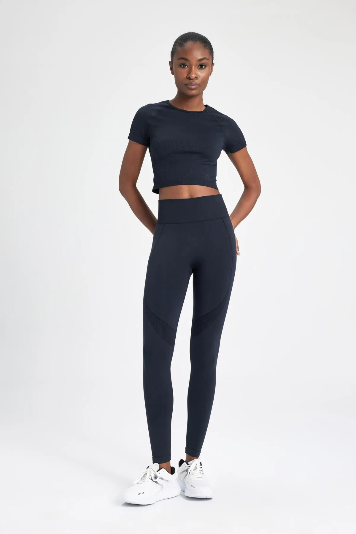 DeFacto  Sport-Leggings - Schwarz - Mittlerer Bund