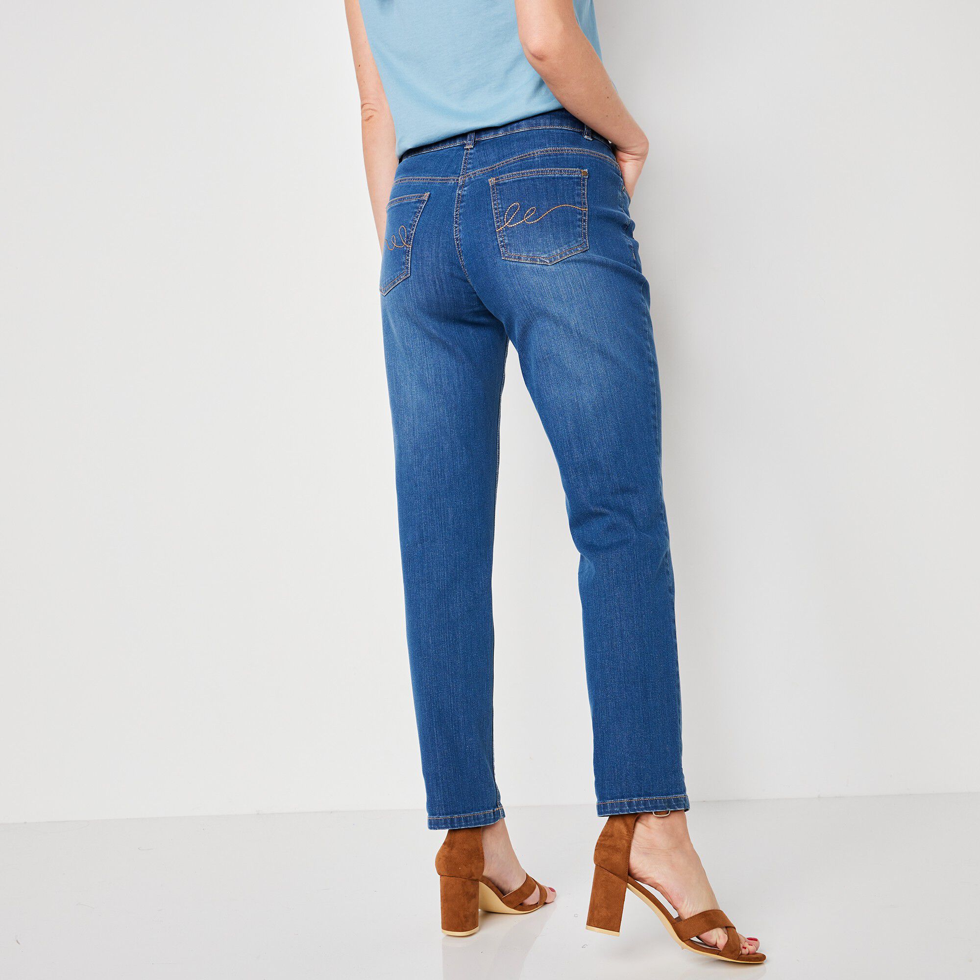 Jean stretch coupe mom