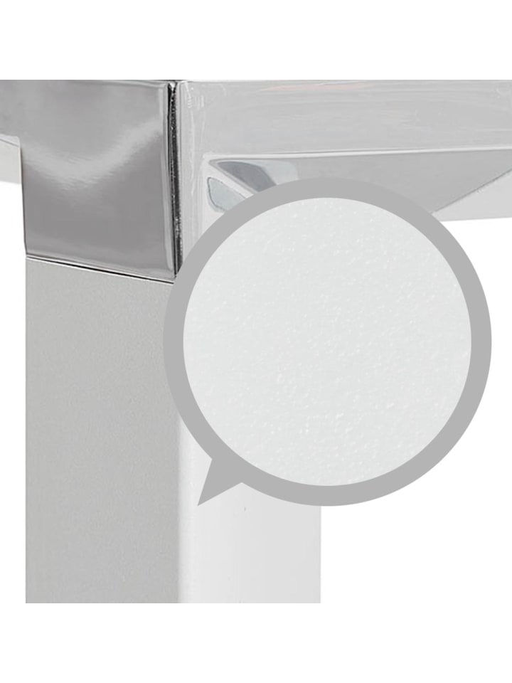 KADIMA DESIGN Schreibtisch 160x80 cm robust modern, Melaminholz & Metall in Braun-Weiß günstig kaufen