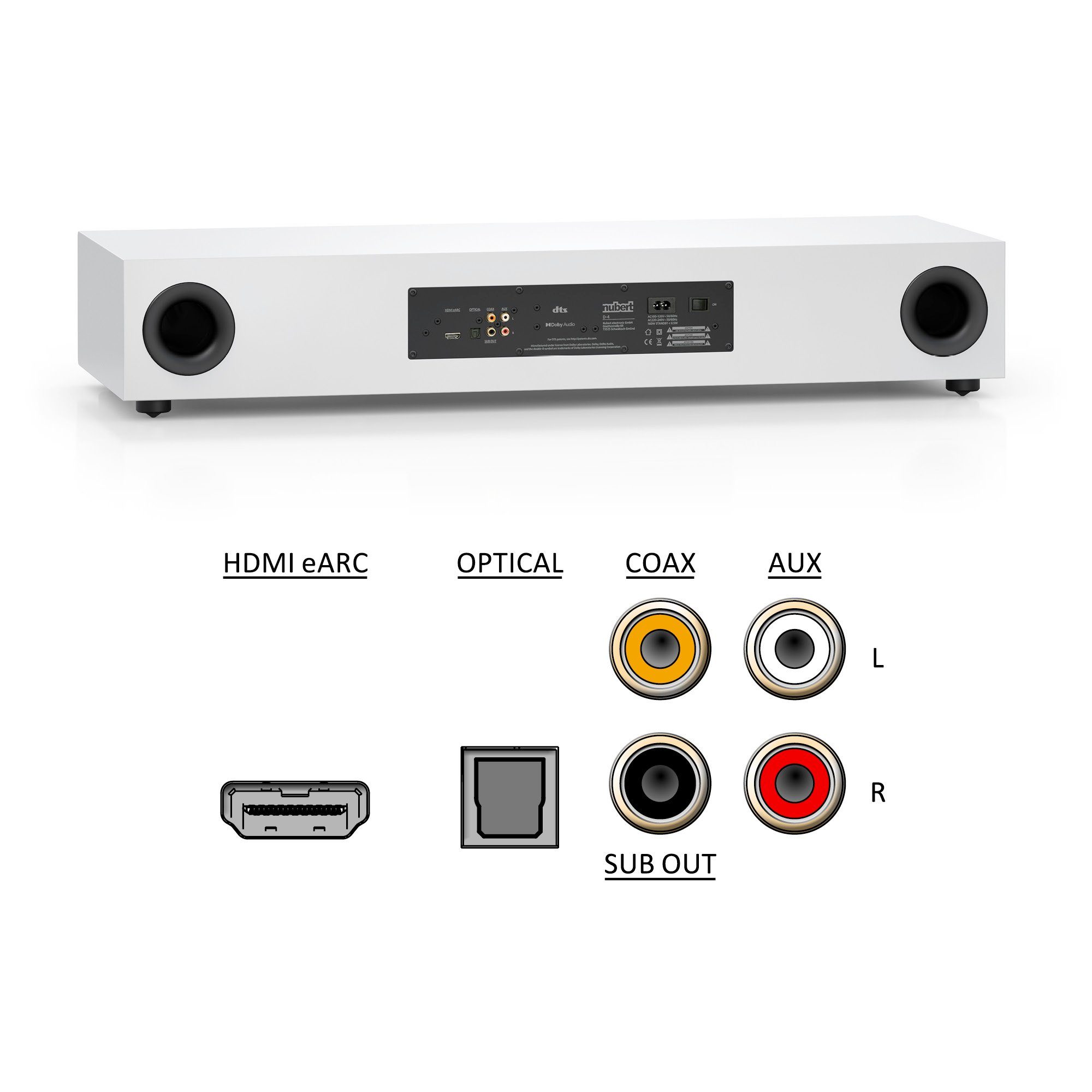 Nubert nuPro AS-3500 Soundbar (240 W, Bluetooth 5.0 aptX HD und Dolby Digital Decoder, Voice+, HDMI eARC)