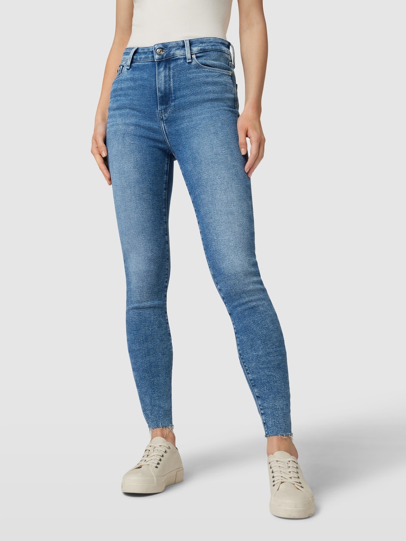 Jeans mit Label-Details Modell 'Harlem' in jeans