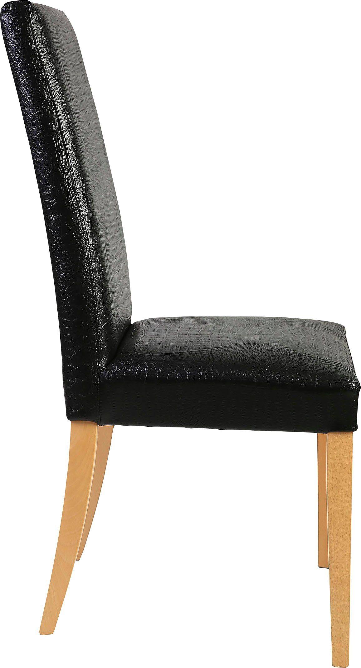 Home affaire Polsterstuhl Java (Set, 2 St), Kunstlederbezug mit Animalprägung
