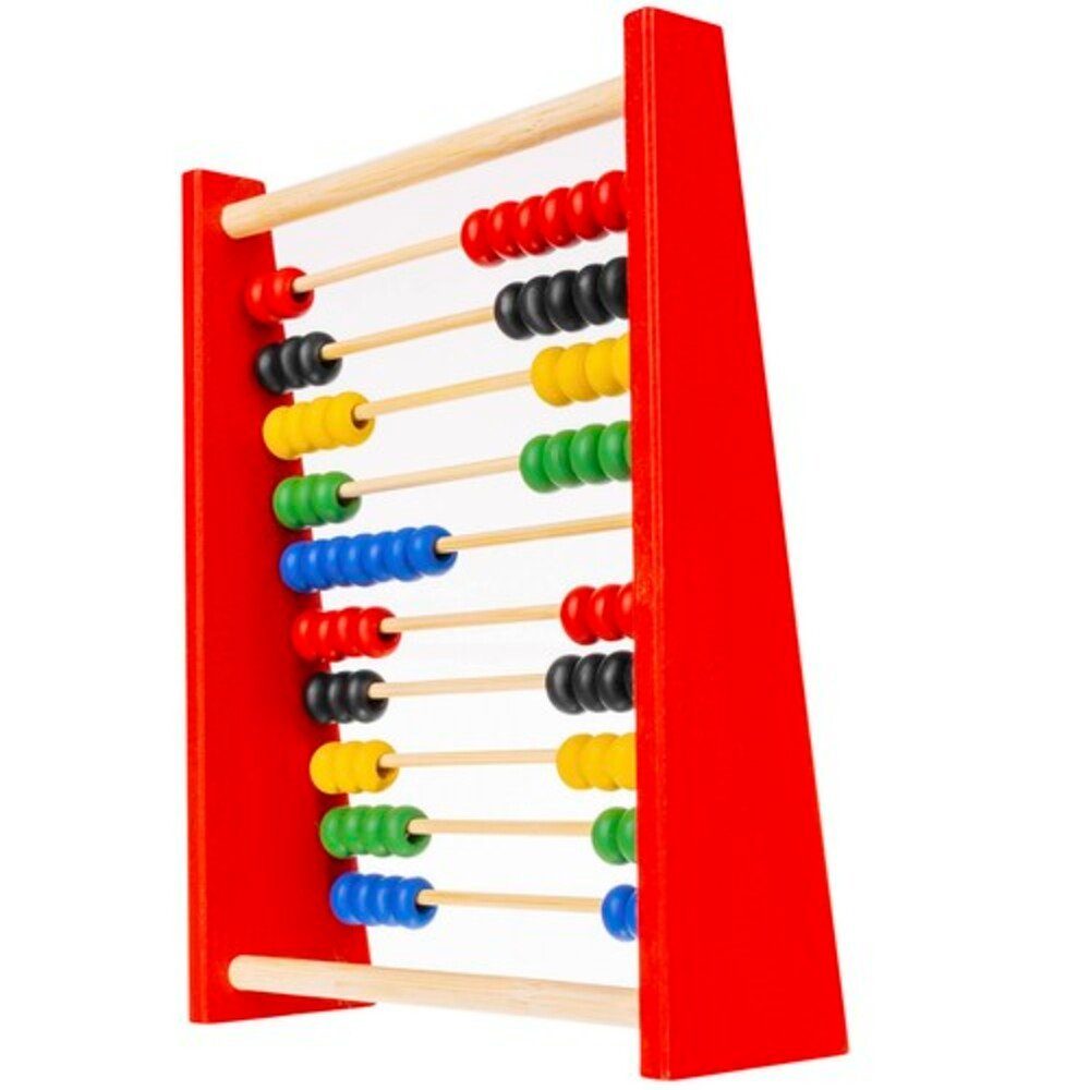 ISO TRADE Rechenschieber Rechenschieber Abakus aus Holz, (Rechenrahmen Abakus Rechenhilfe, 1-tlg., Zählrahmen 100 Kugeln Holz Kinder), Rechnen Grundschule lernen Mathe