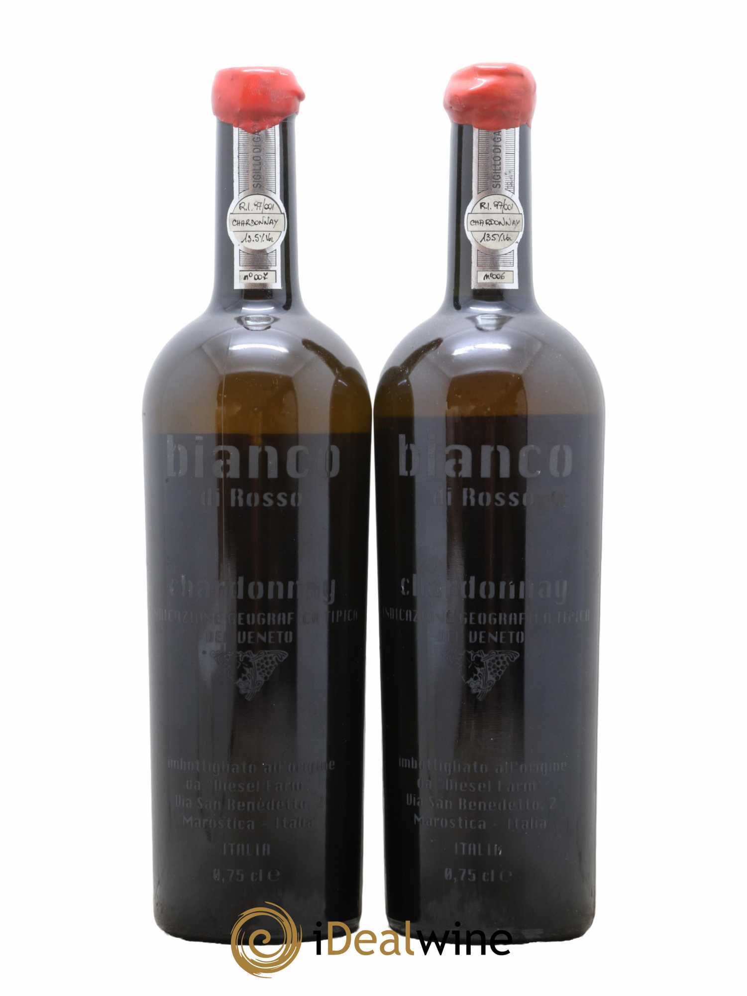 Italie Chardonnay Bianco di Rosso Renzo Rosso 2000 - Lot de 2 Bouteilles