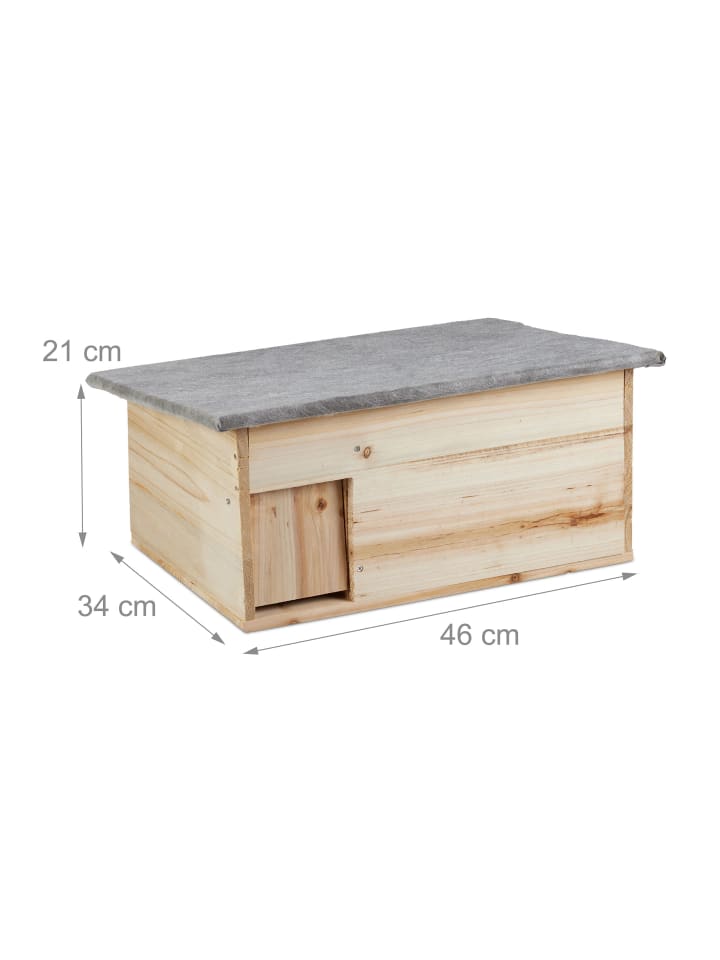 relaxdays Igelhaus in Natur - (B)46 x (H)21 x (T)34 cm günstig kaufen onesize