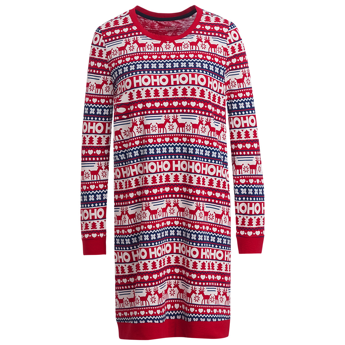 Damen Nachthemd mit Weihnachtsmotiven