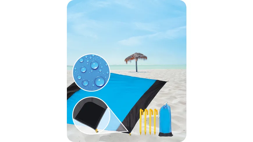TRENDSHOP Picknickdecke wasserdicht 210x200cm