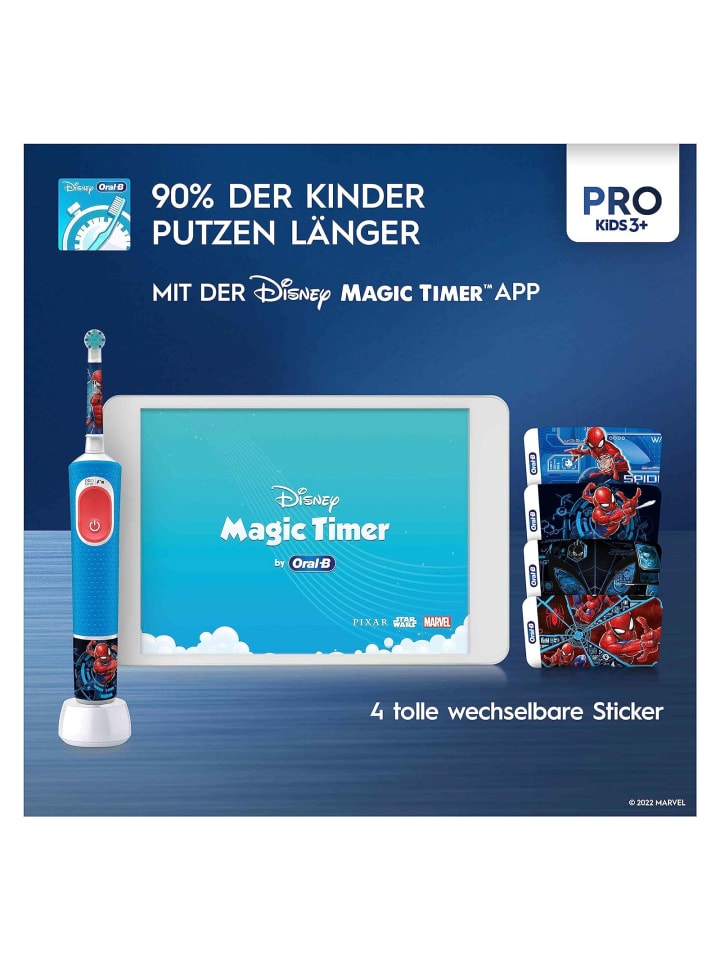 Oral-B Zahnbürste Pro Kids Spiderman in Blau günstig kaufen onesize