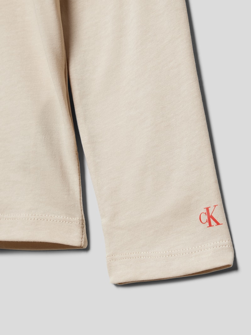 Longsleeve mit Label-Print in beige