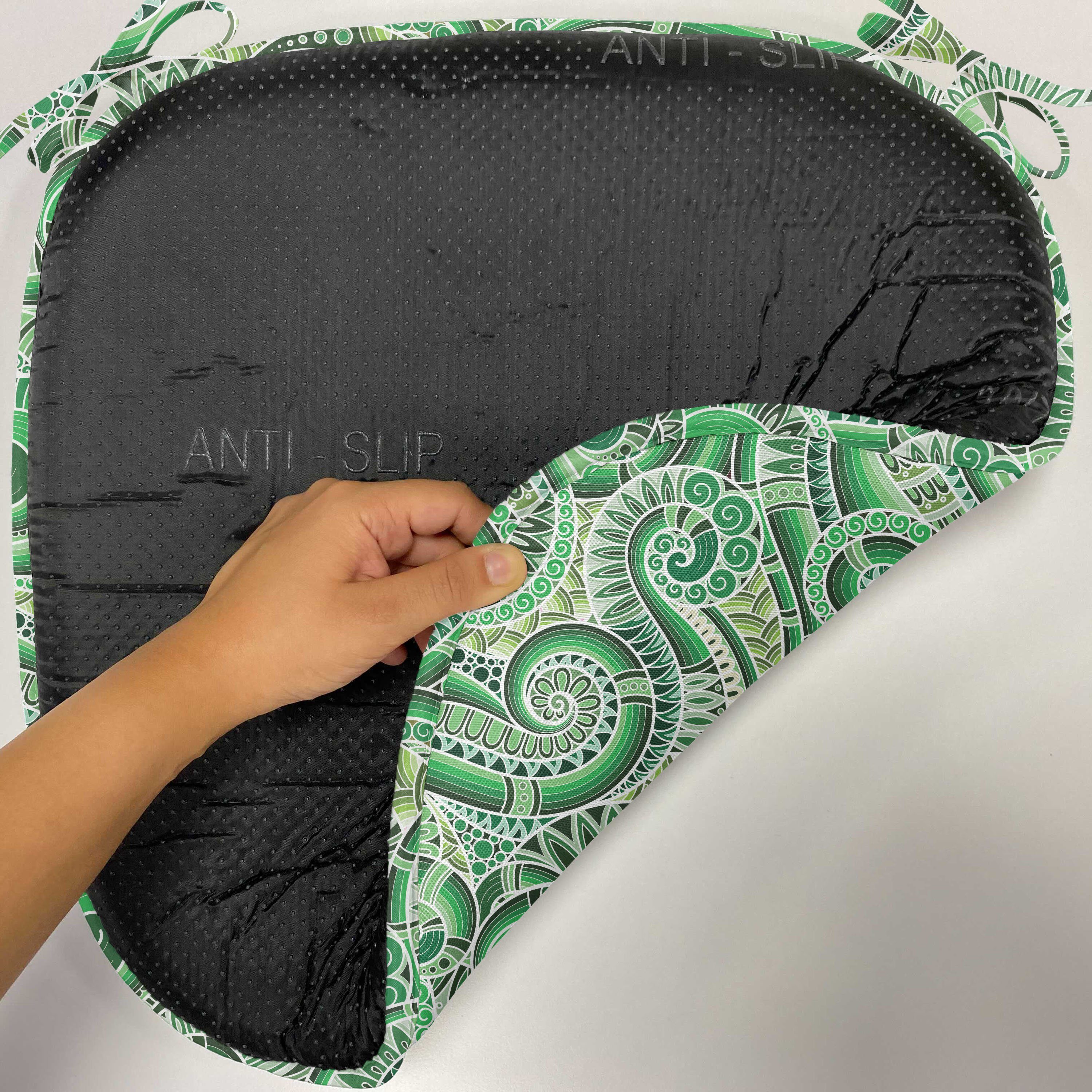 Abakuhaus Stuhlkissen Dekoratives wasserfestes Kissen mit Riemen für Küchensitze, Asiatisch Klassische Retro Mehendi