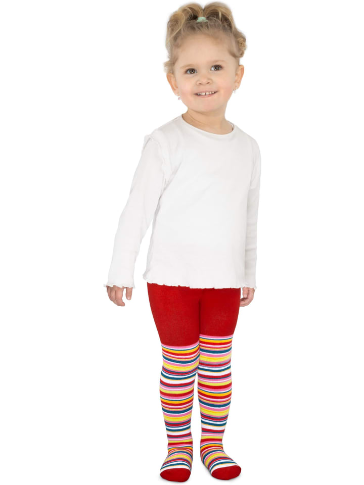 normani Kinder-Ringel-Thermostrumpfhose in Rot günstig kaufen
