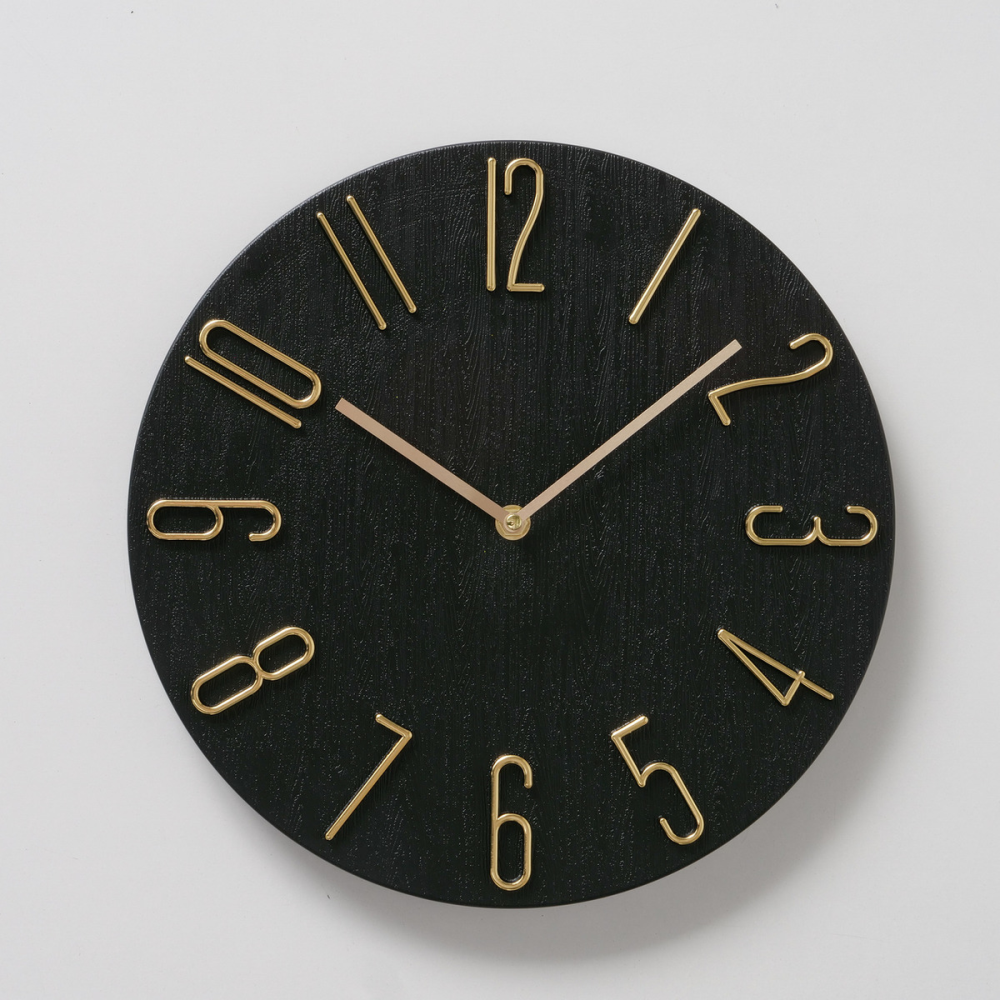 Wanduhr Tempo schwarz/