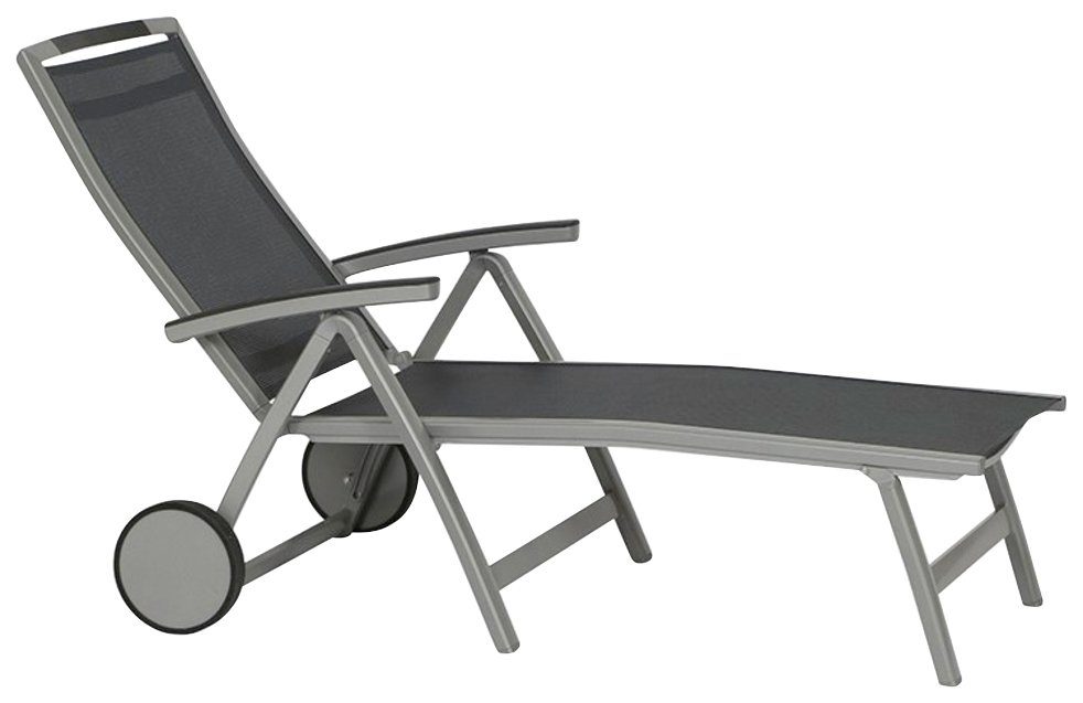 sieger EXKLUSIV Gartenliege Trento, Aluminium/Textil, verstellbar