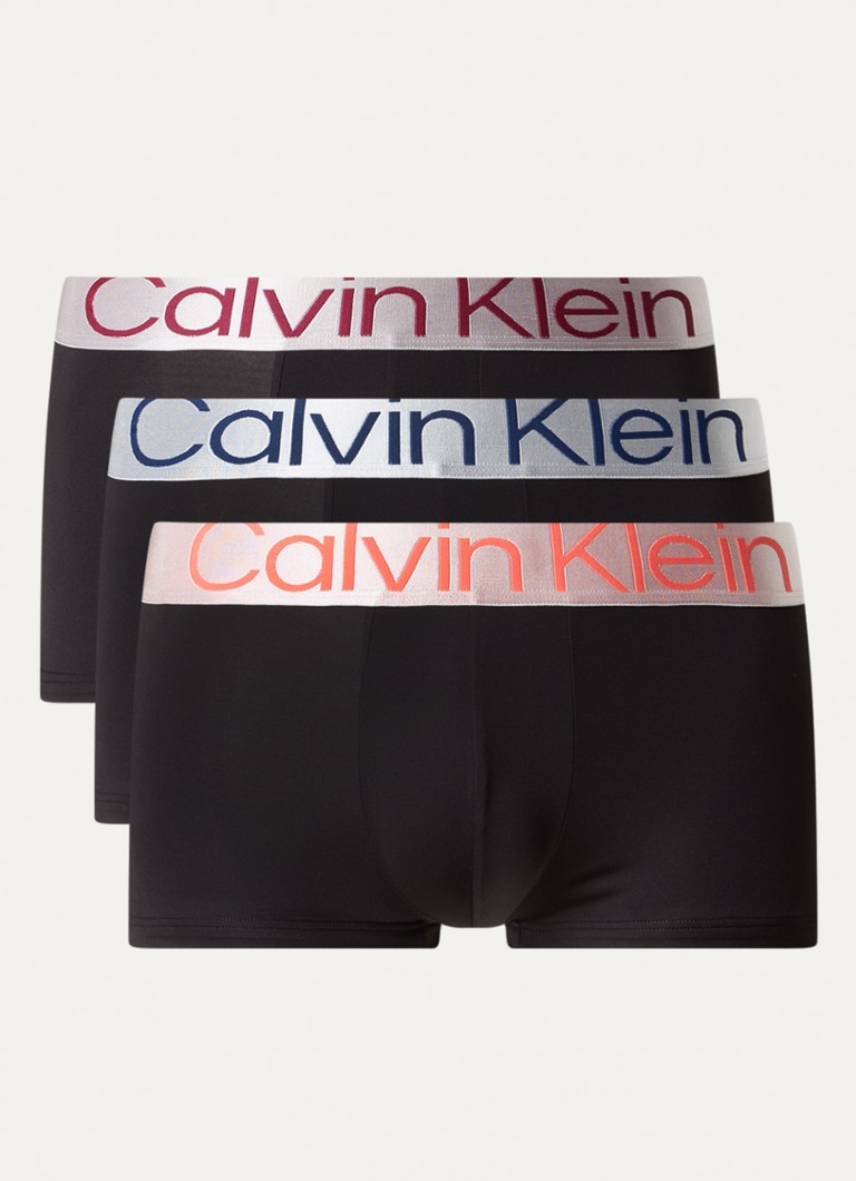 Calvin Klein Reconsidered Steel boxer shorts with logo waistband in a 3-pack