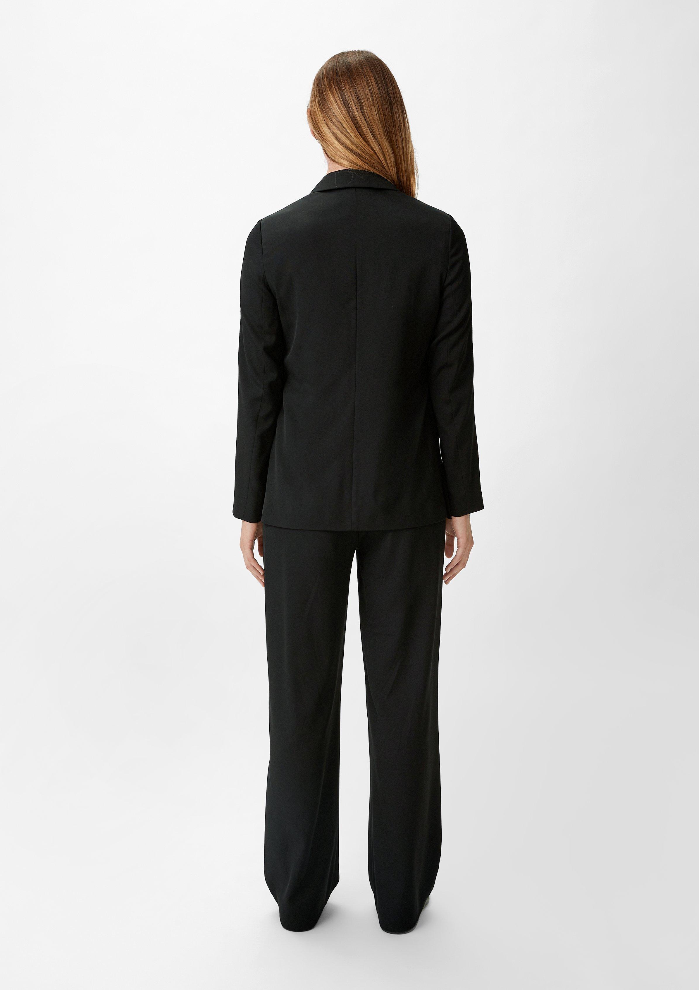 Travel-Blazer mit Seitenschlitzen - schwarz
