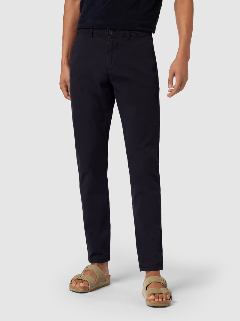 Super Slim Fit Chino mit Handytasche in marineblau