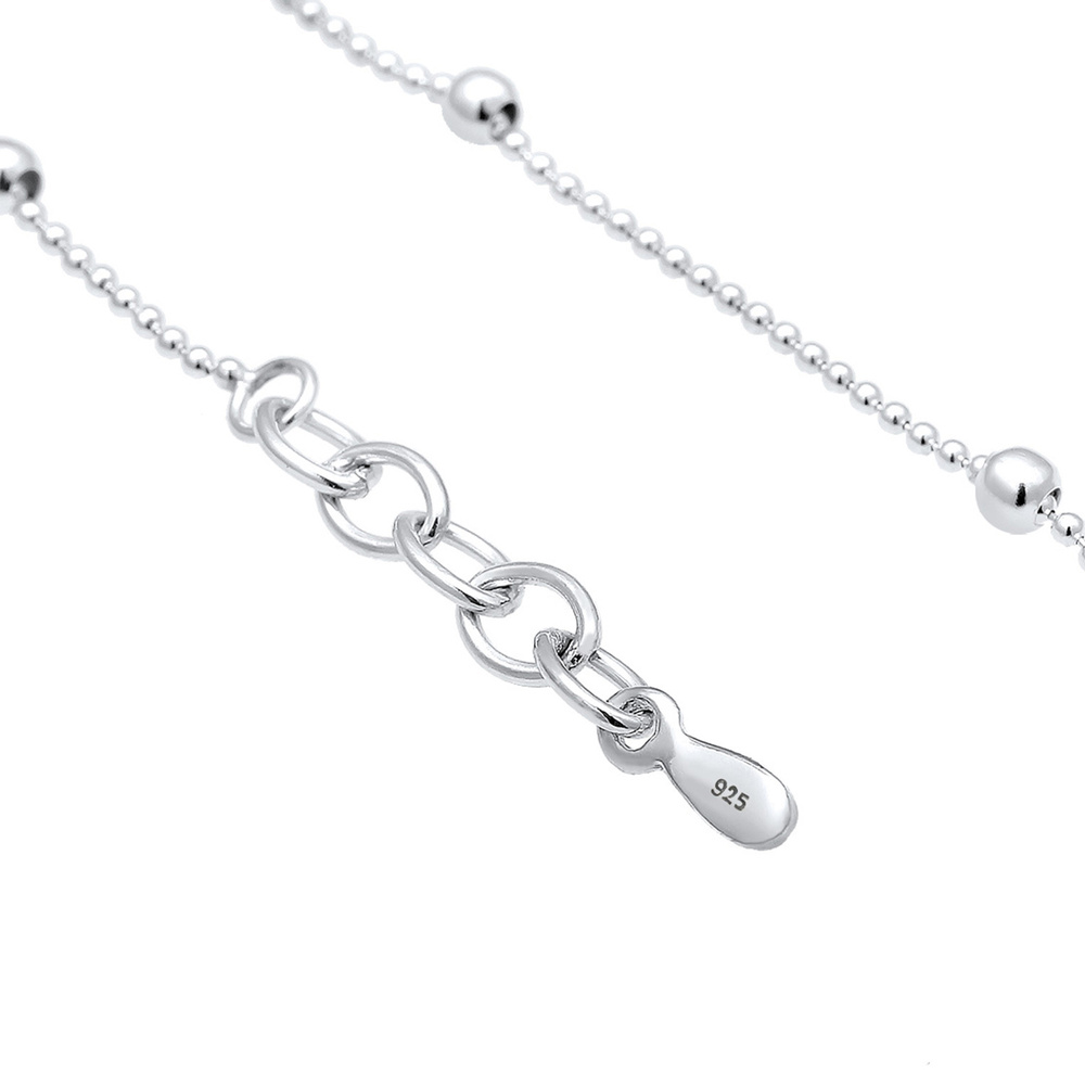 Elli Elli Bracelet de Cheville Basic Kugel Geo Minimal Trend 925 Sterling Silber Bijoux