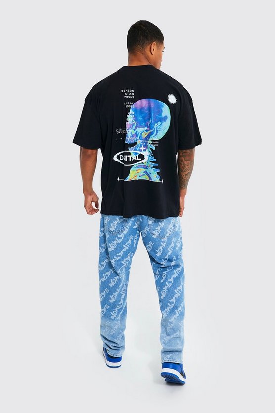 Oversize T-Shirt mit Heat Print