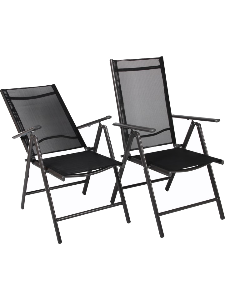 VCM  Aluminium Gartenstuhl Hochlehner Klappstuhl in Anthrazit günstig kaufen onesize