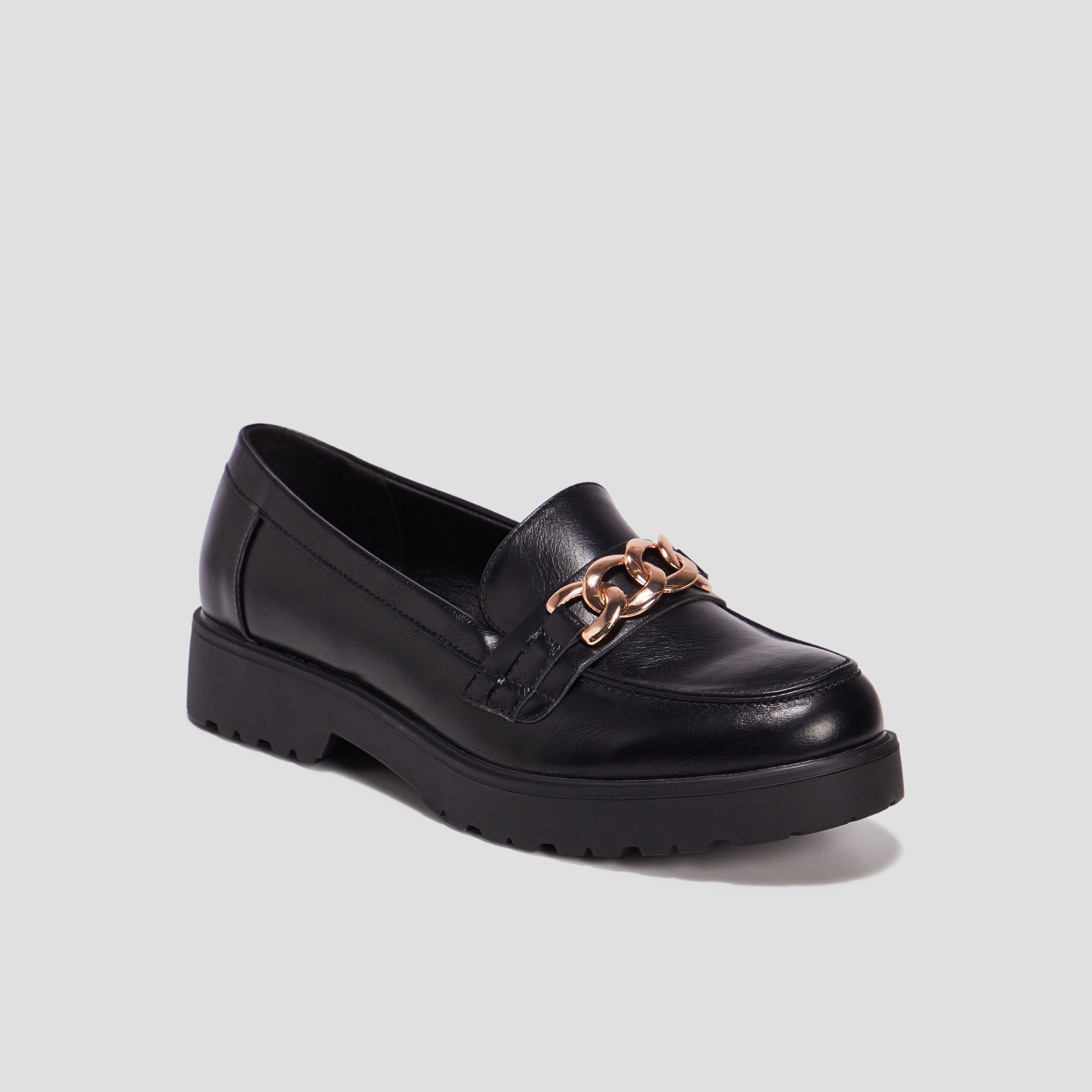 Mocassins à détails bijoux Liberto noir femme | La Halle